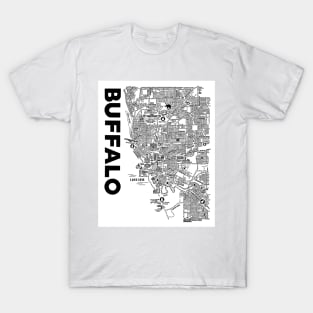 Buffalo New York Map T-Shirt